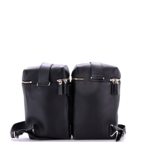 Prada Twin Pocket Backpack Leather #258650P18B main image 5